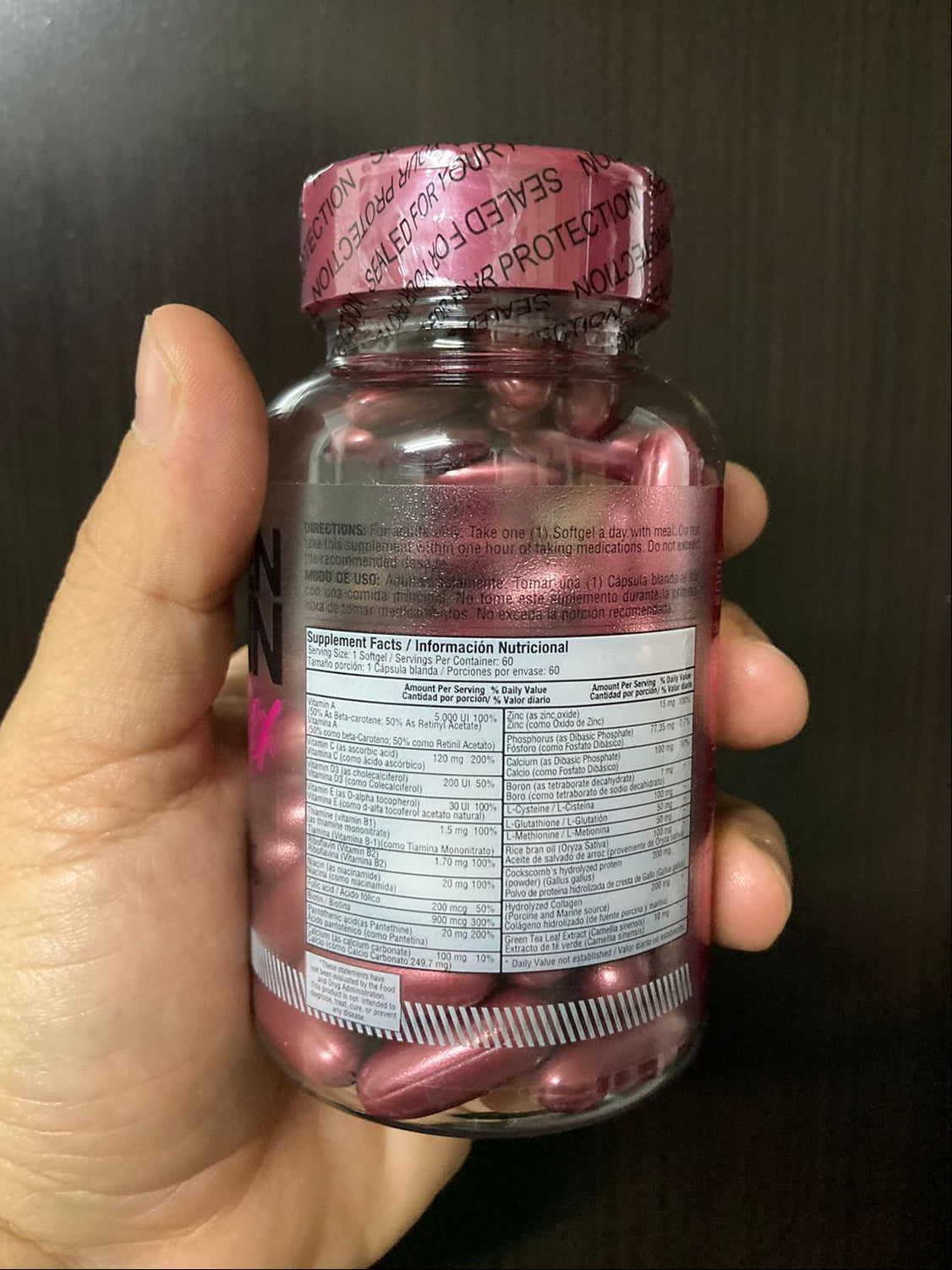 Collagen Powder + Biotina - 60 cápsulas blandas