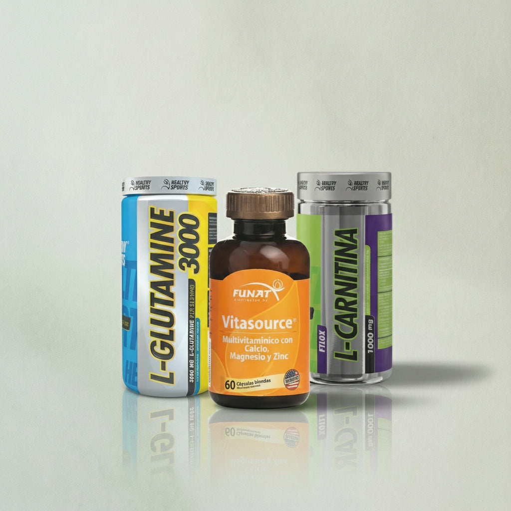 Pack Arranque Inteligente: Glutamine+Vitasource+Carnitina