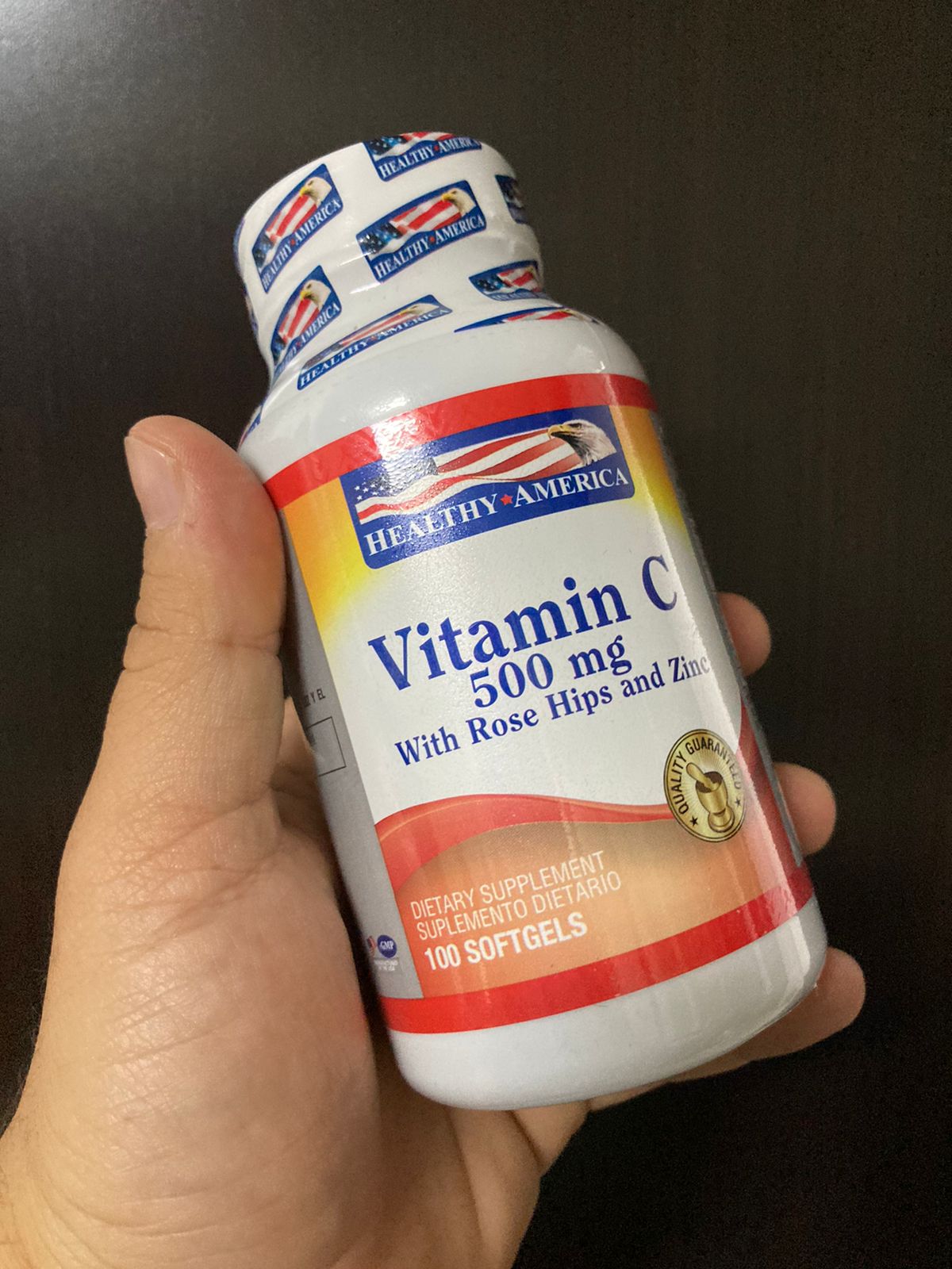 Vitamin C 500 mg with Rose Hips and Zinc - 100  cápsulas blandas