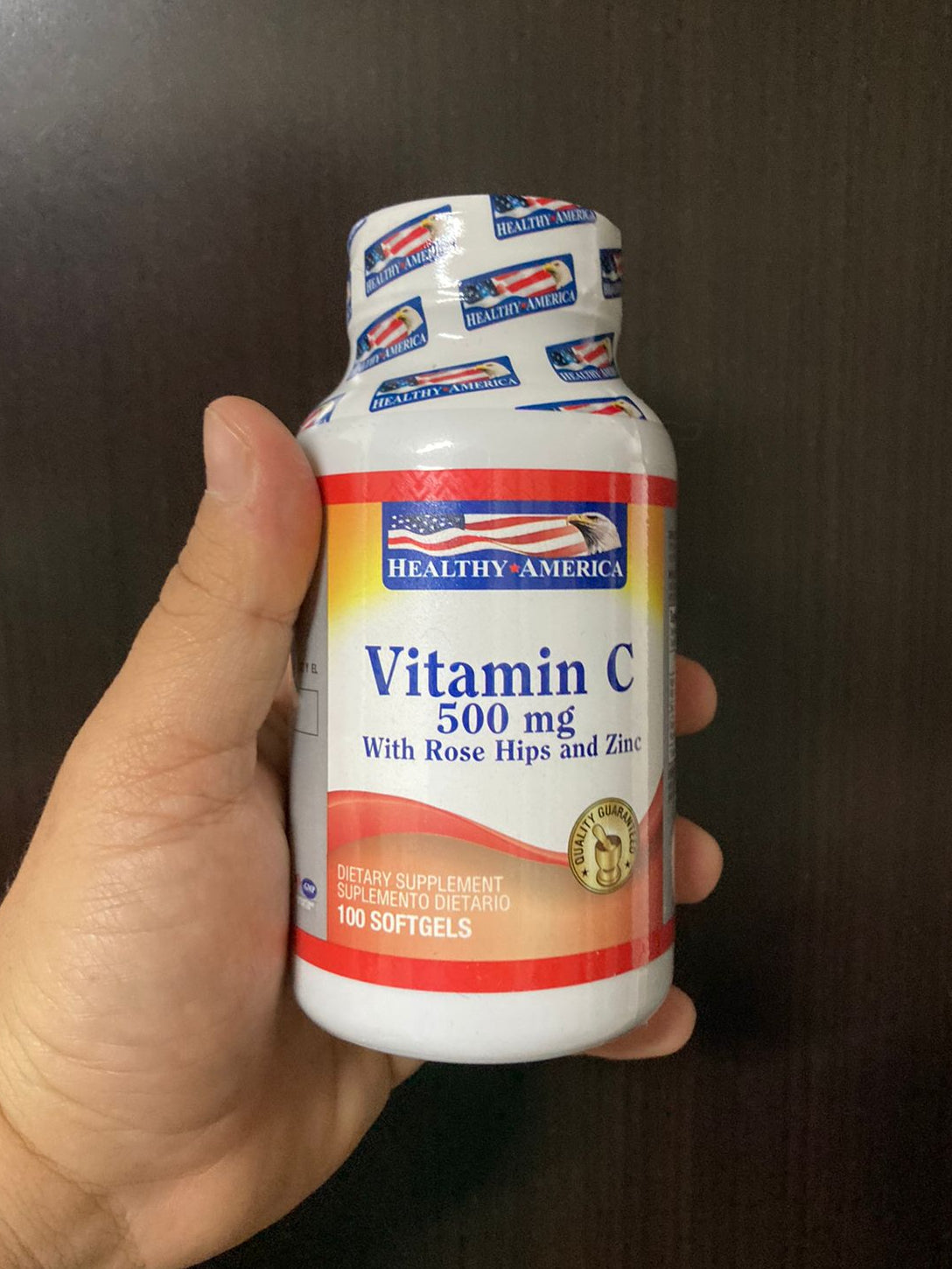 Vitamin C 500 mg with Rose Hips and Zinc - 100  cápsulas blandas