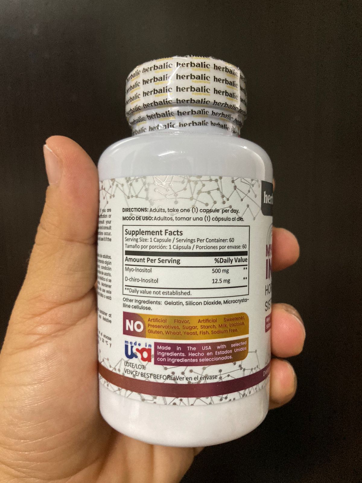 Myo & D-Chiro Inositol 12,5 mg 60 cápsulas