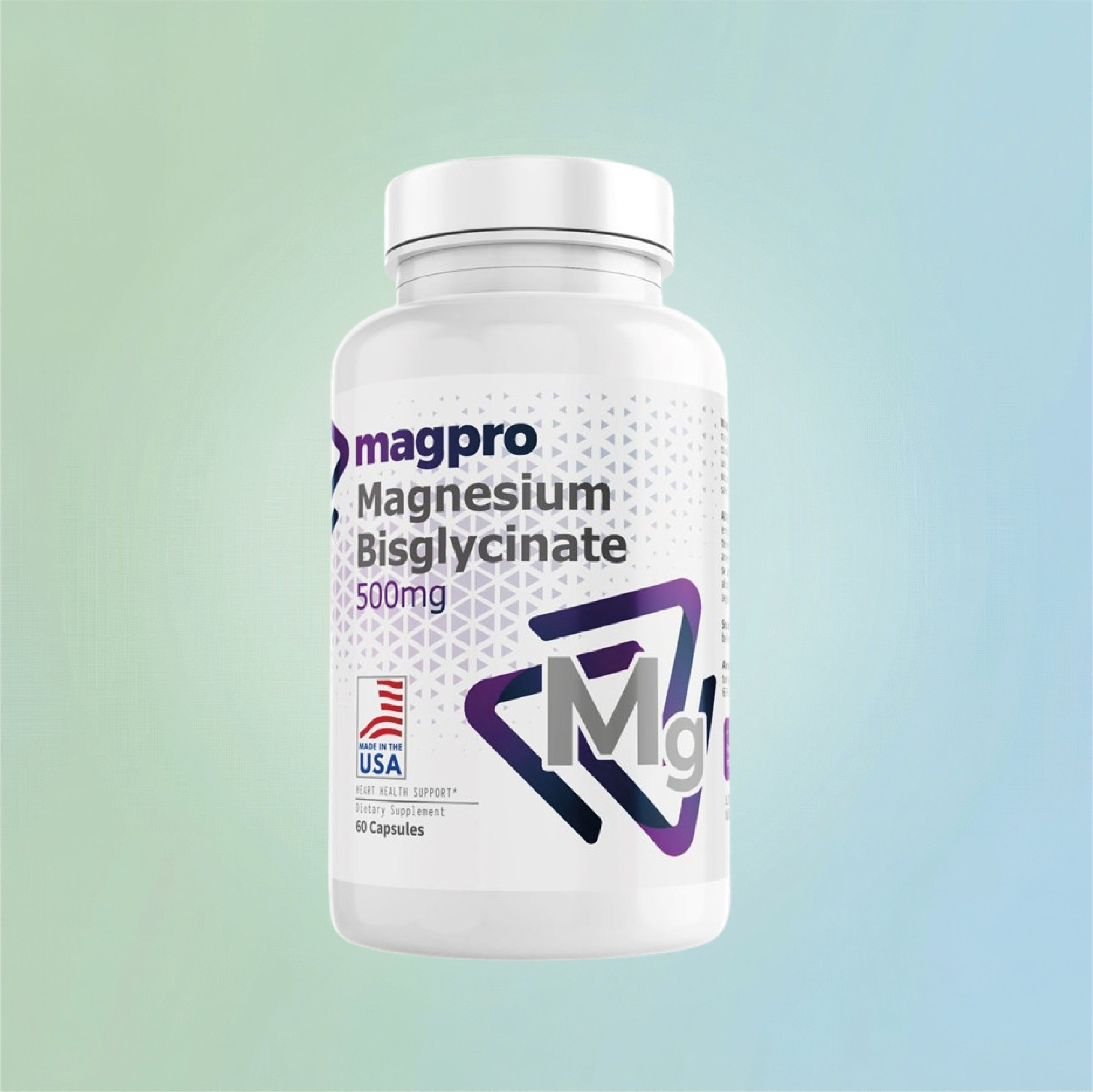 Magnesium Bisglycinate 500 mg 60 cápsulas.